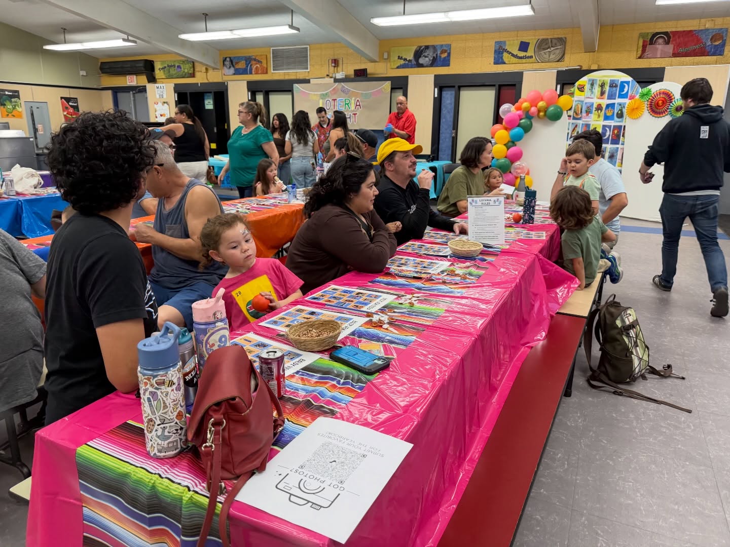 A Baldy View family participating in Lotería Night